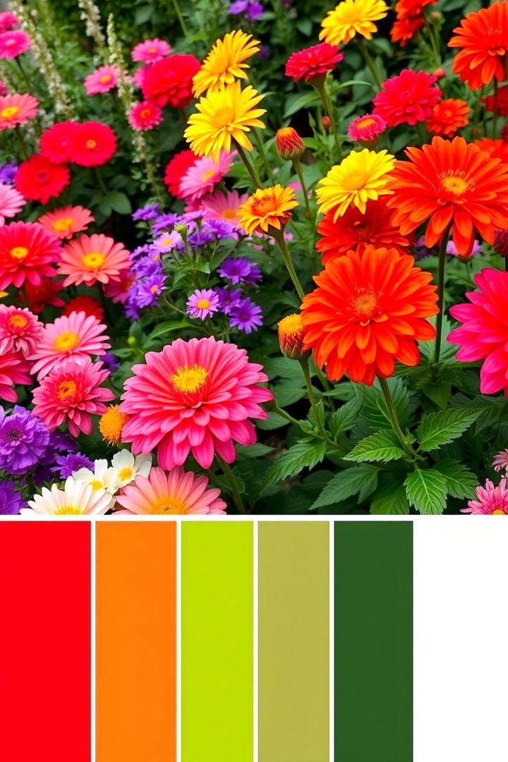 Vibrant Color Themed Layouts - 22 Flower Garden Ideas