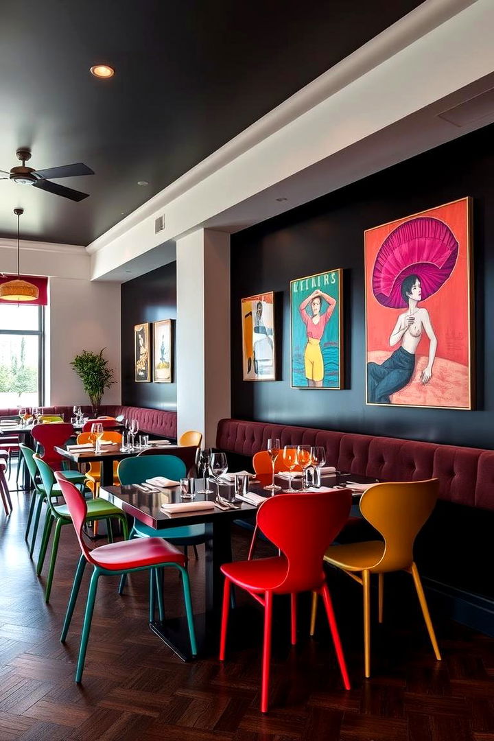 Vibrant Contrast Creations - 22 Black Accent Wall Dining Room Ideas