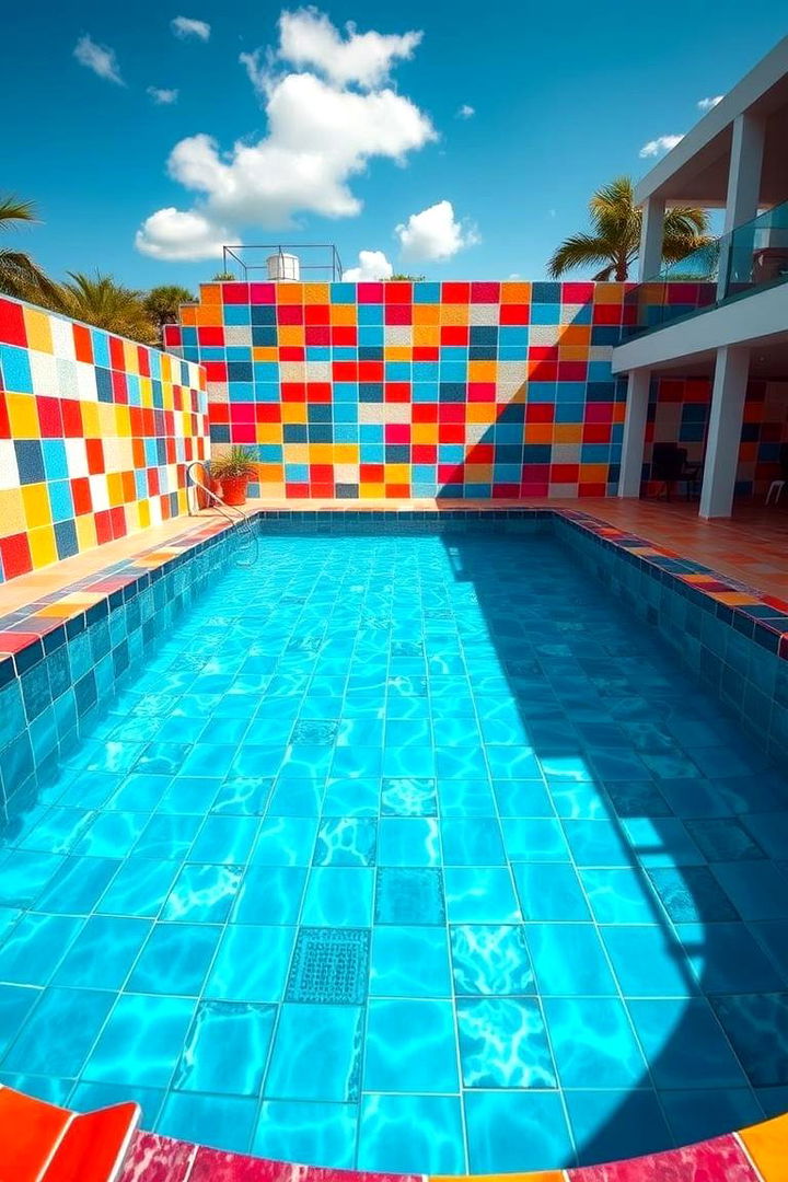 Vibrant Contrasts - 22 Pool Tile Ideas