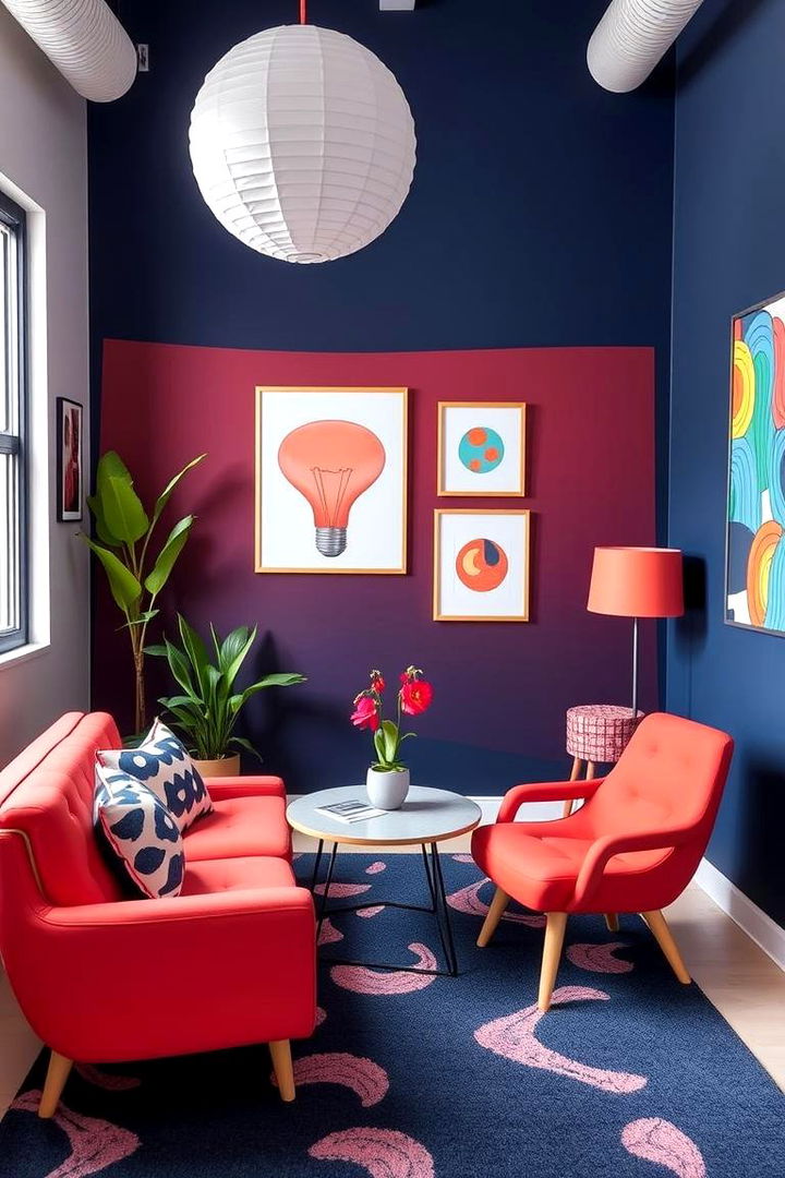 Vibrant Coral Energy - 22 Designer-approved Colors That Go With Navy Blue