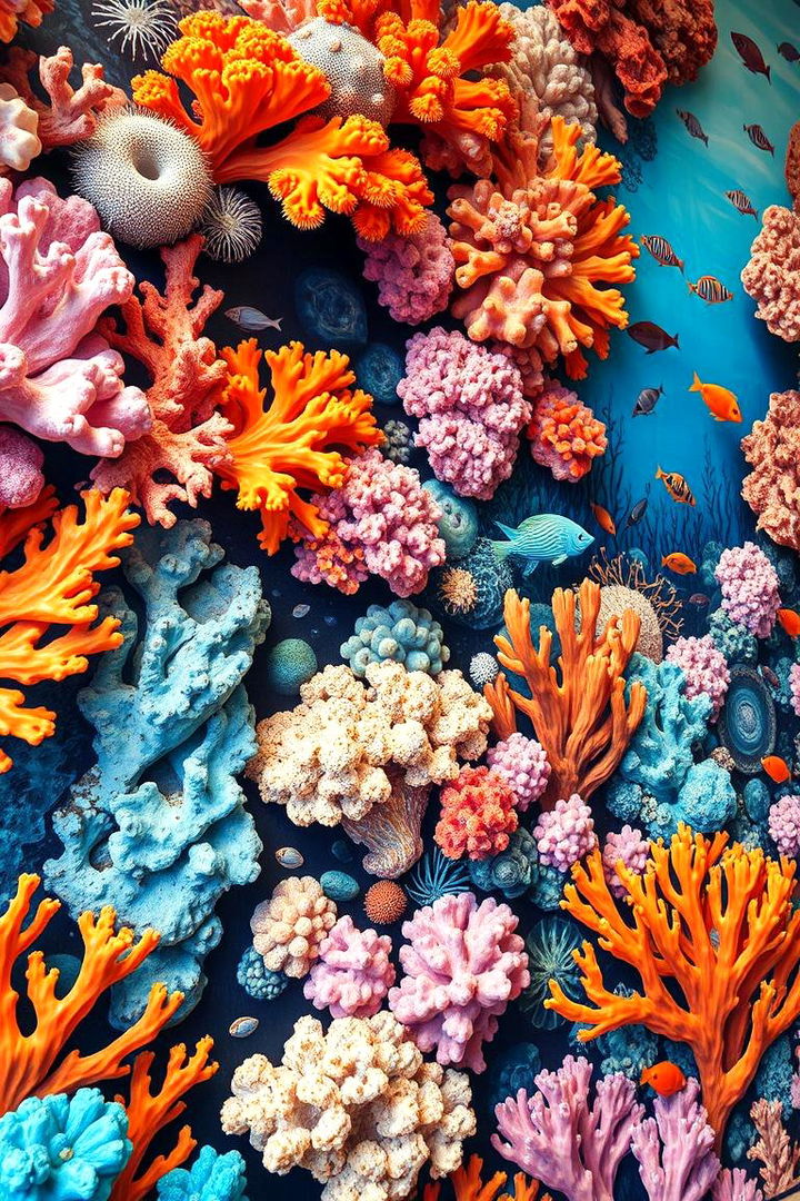 Vibrant Coral Reef Mural - 22 Pool Murals