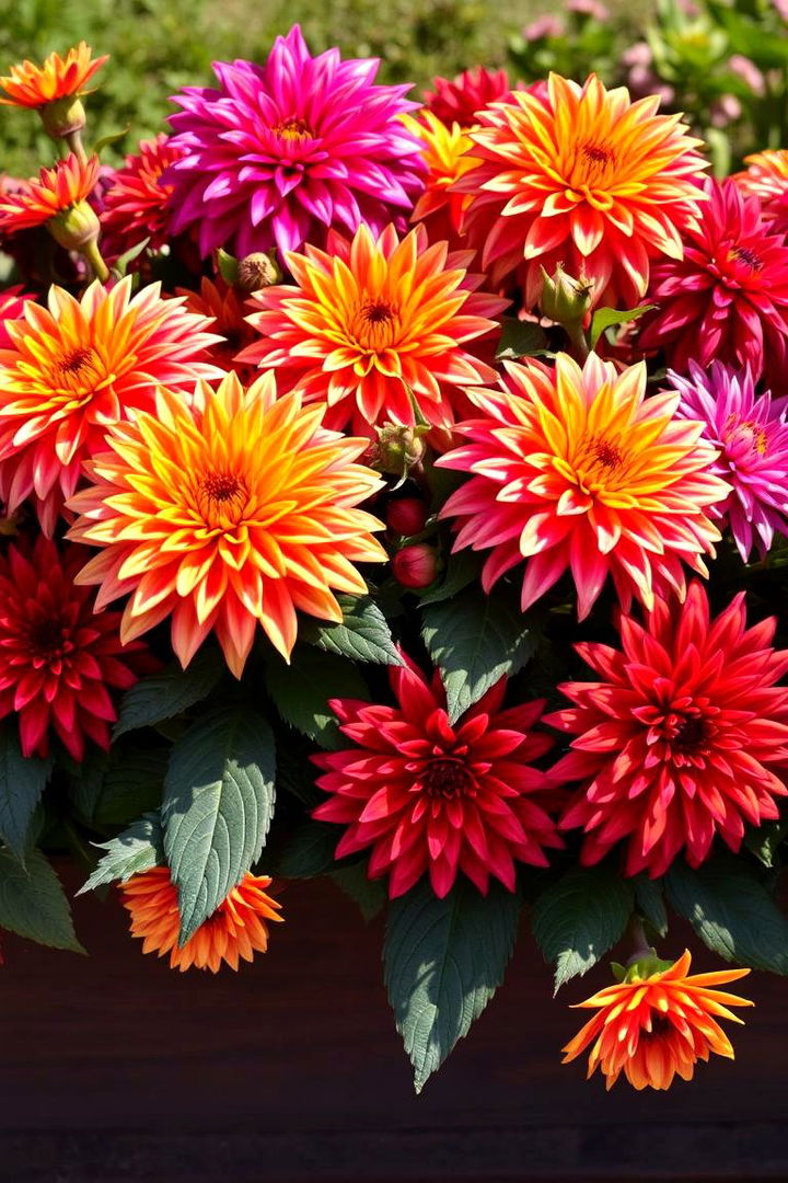 Vibrant Dahlia Show - 22 Fall Flower Box Ideas