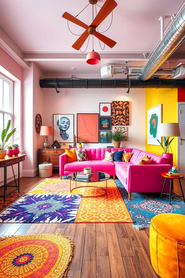 Vibrant Energy Hub - 22 Pink Couch Living Room Ideas