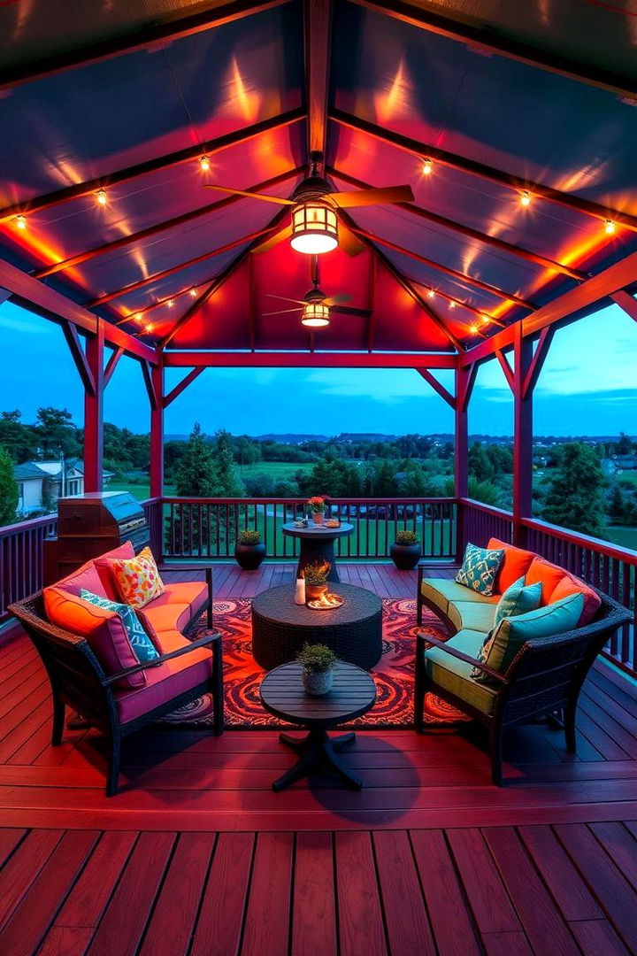 Vibrant Entertaining Space Gazebo - 22 Gazebo on Deck Ideas