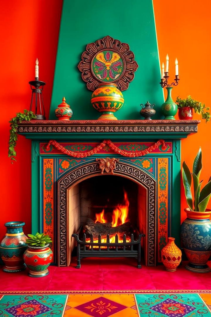Vibrant Fiesta Flair - 22 Spanish Style Fireplace Ideas