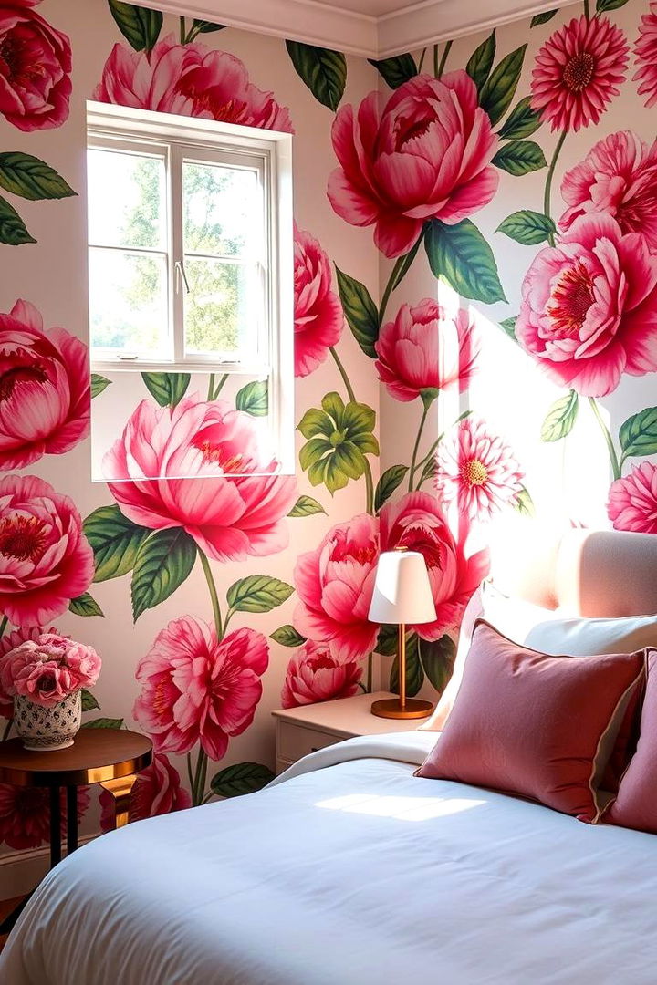 Vibrant Floral Accents - 22 Chinoiserie Bedroom Ideas