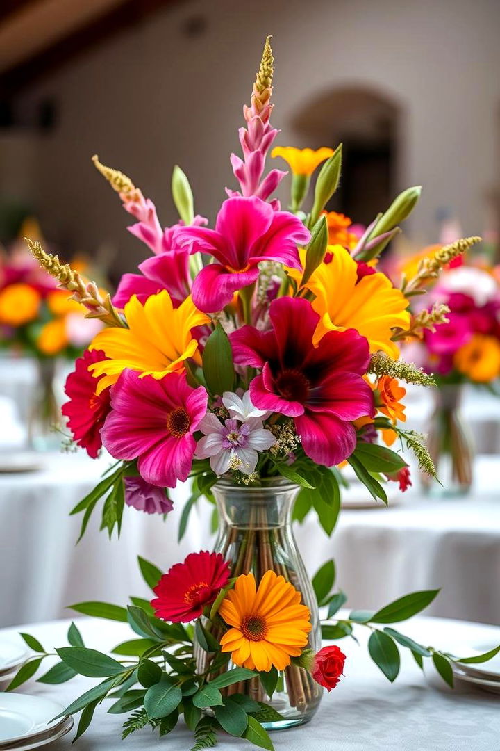 Vibrant Floral Arrangements - 22 Mexican Wedding Ideas