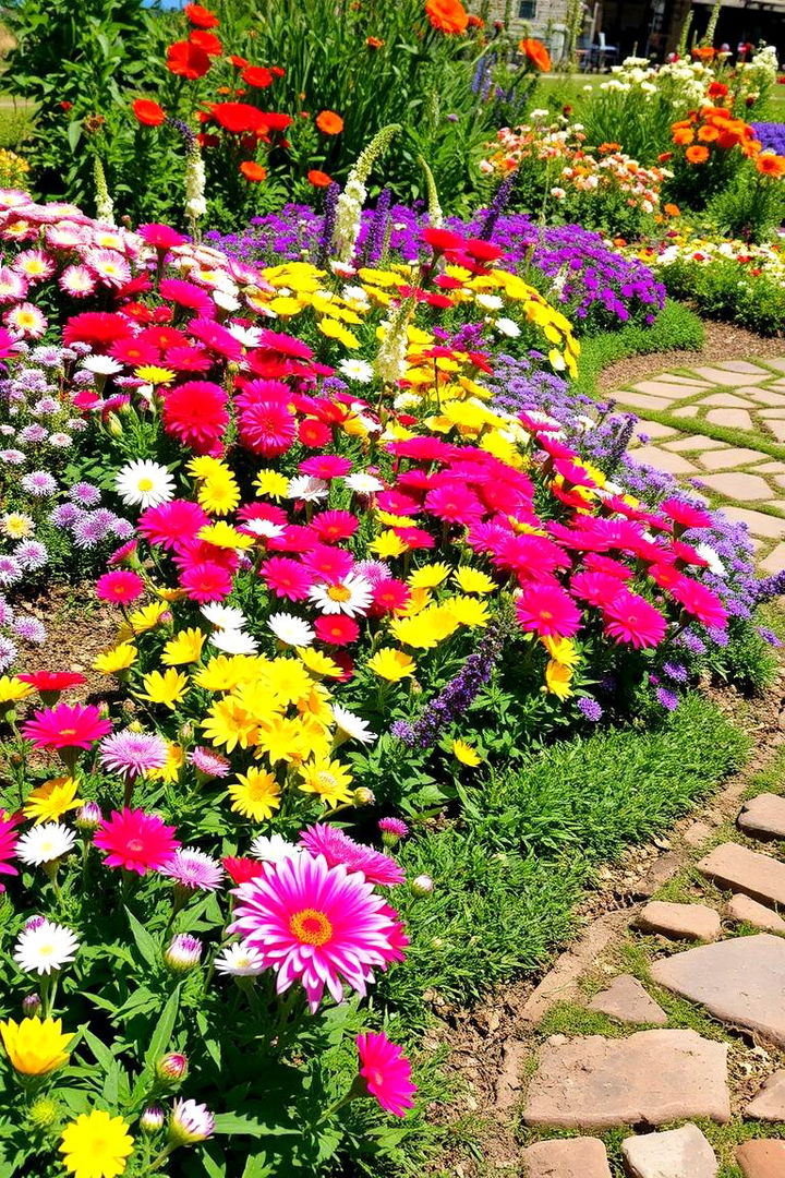 Vibrant Flower Bed Accents - 22 Patio Garden Ideas