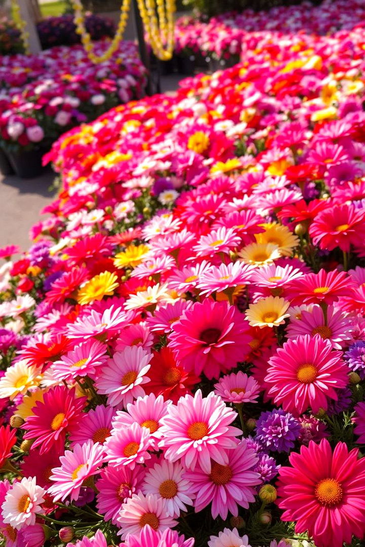 Vibrant Flower Bed Display - 22 Garden Focal Point Ideas