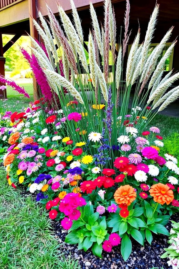 Vibrant Flower Beds - 22 Under Deck Landscaping Ideas