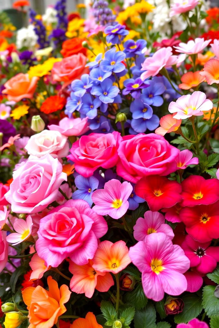 Vibrant Flower Wonderland - 22 Large Fairy Garden Ideas
