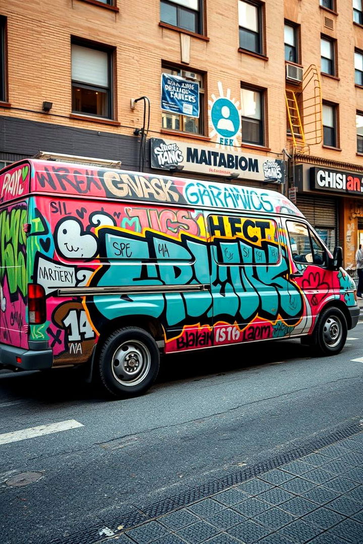 Vibrant Graffiti Influences - 22 70s Van Art Ideas