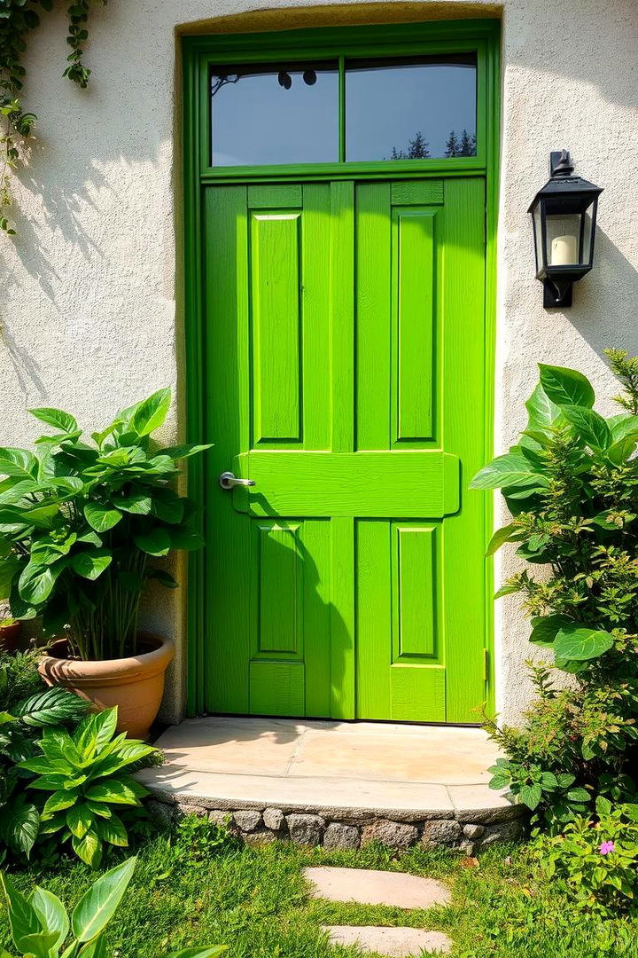 Vibrant Green Garden Inspiration - 22 Front Door Color Ideas