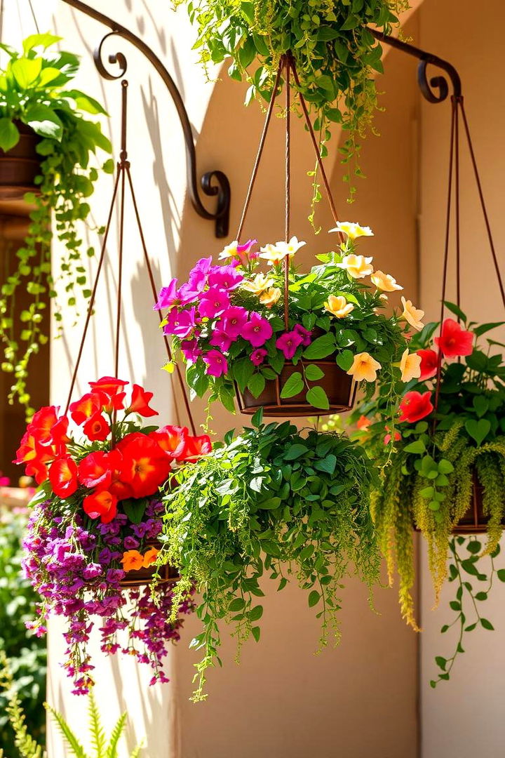 Vibrant Hanging Plant Installations - 22 Spanish Courtyard Ideas