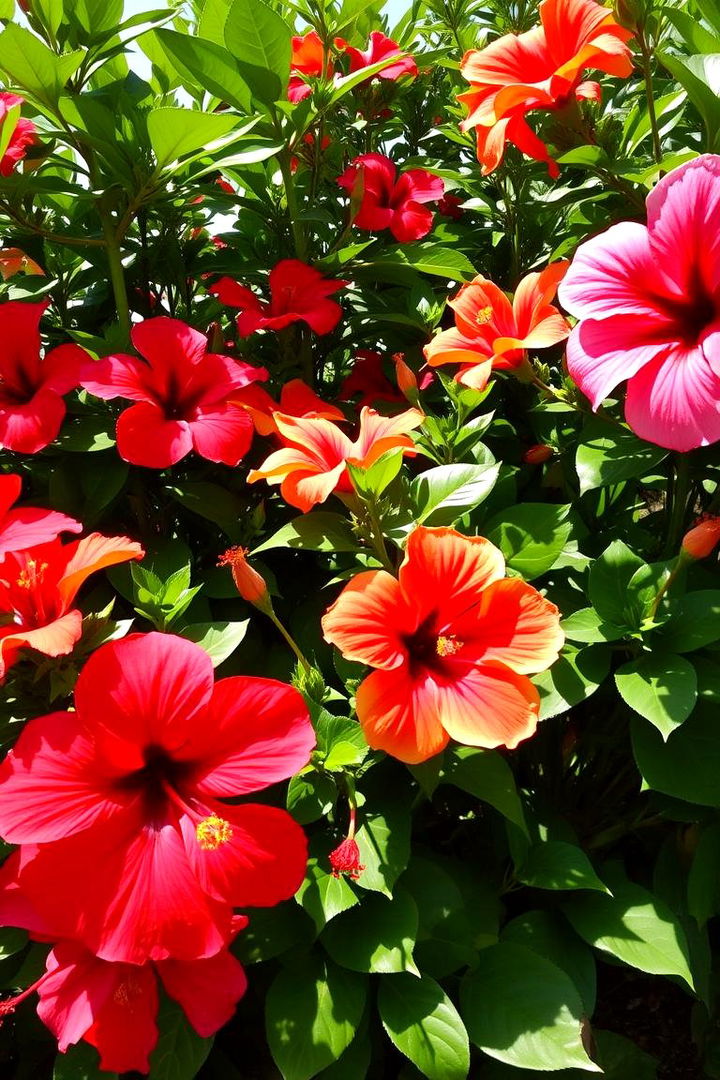 Vibrant Hibiscus Corner - 22 Tropical Garden Ideas