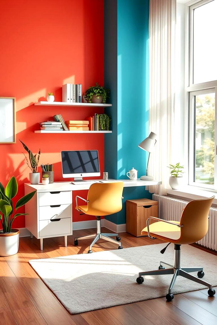 Vibrant Home Office Morning Setup - 22 Morning Room Ideas