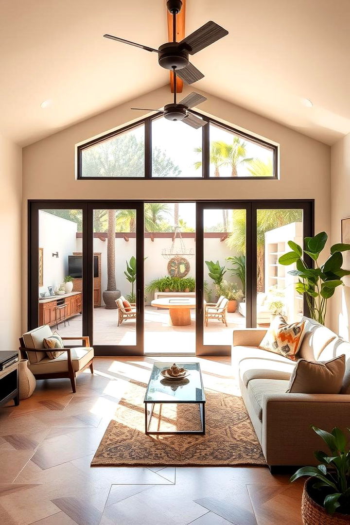 Vibrant Indoor Outdoor Flow - 22 Spanish Style Living Room Ideas