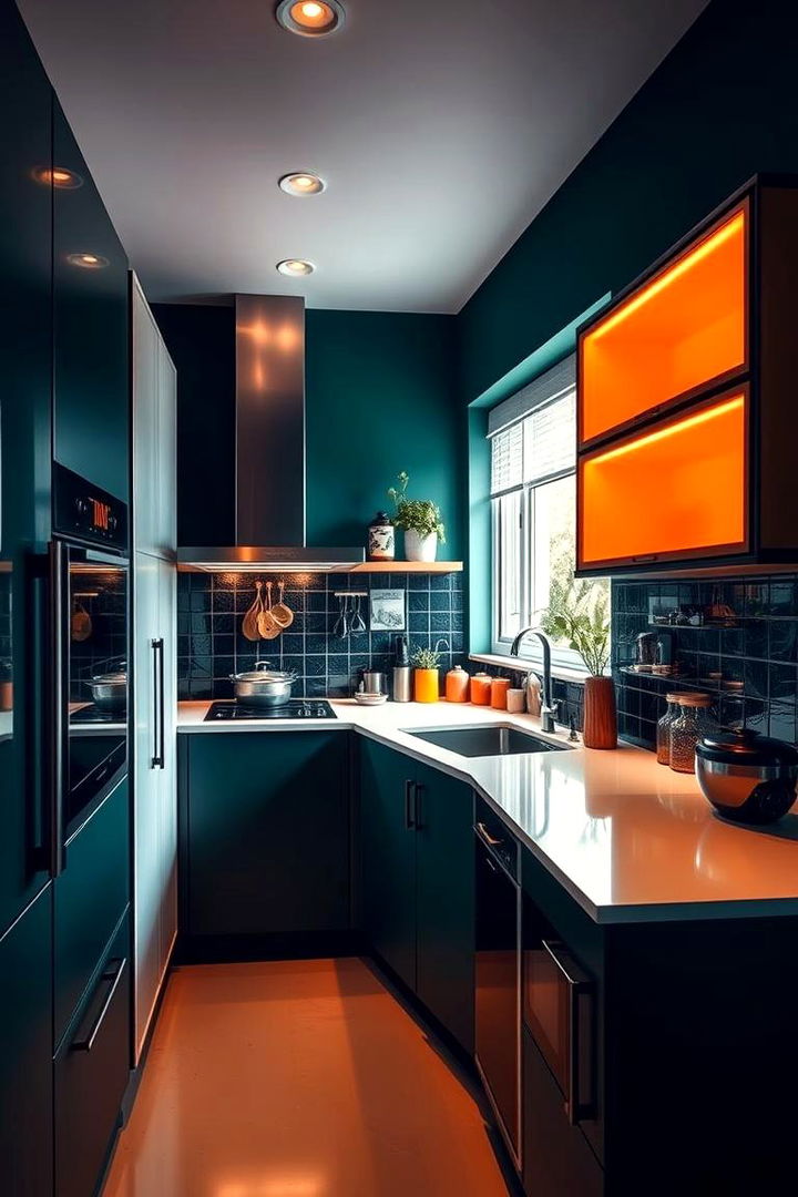 Vibrant Kitchen Accent - 22 Dark Green Accent Wall Ideas
