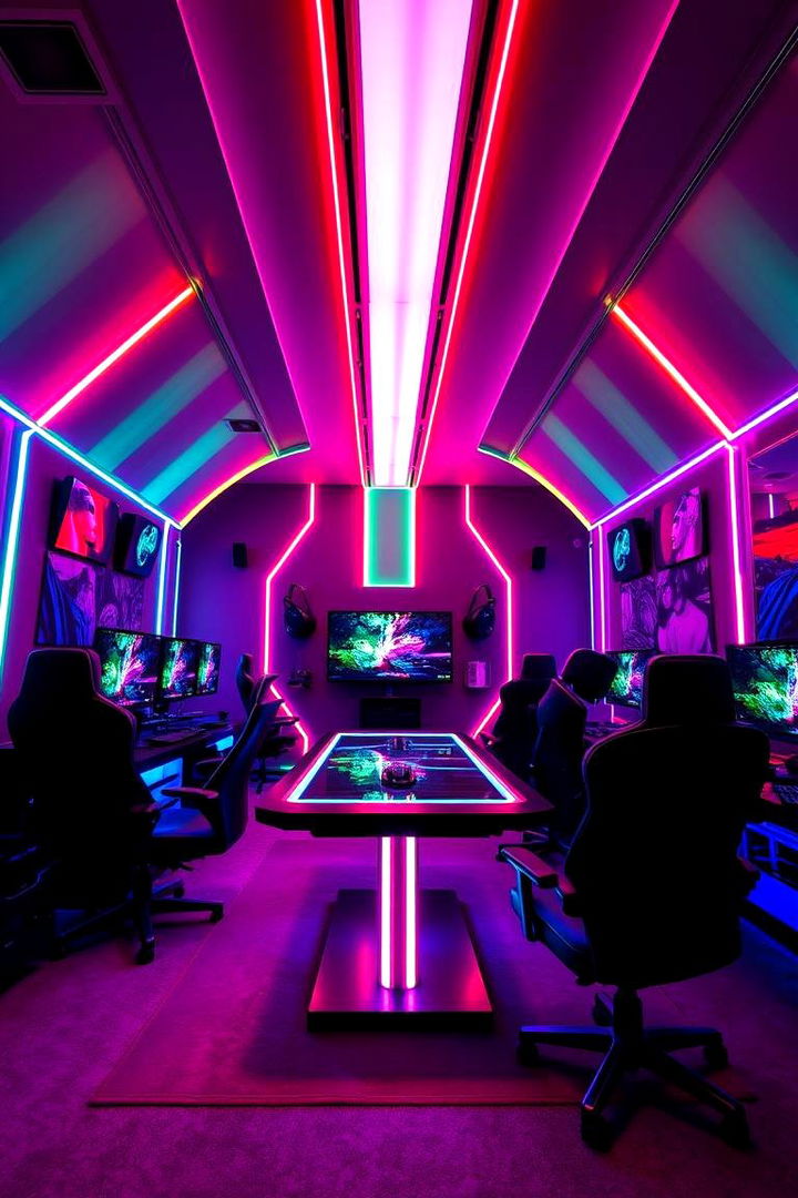 Vibrant LED Accent Lighting - 22 Boys Gaming Bedroom Ideas