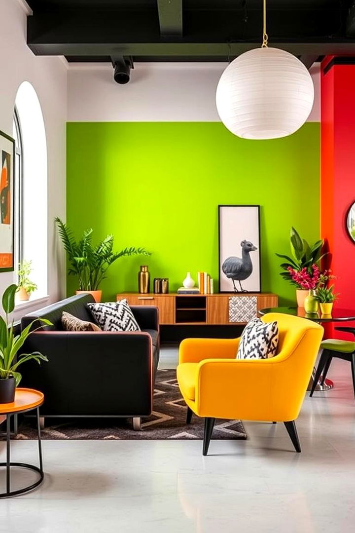 Vibrant Lime Infusion - 22 Green Accent Wall Ideas