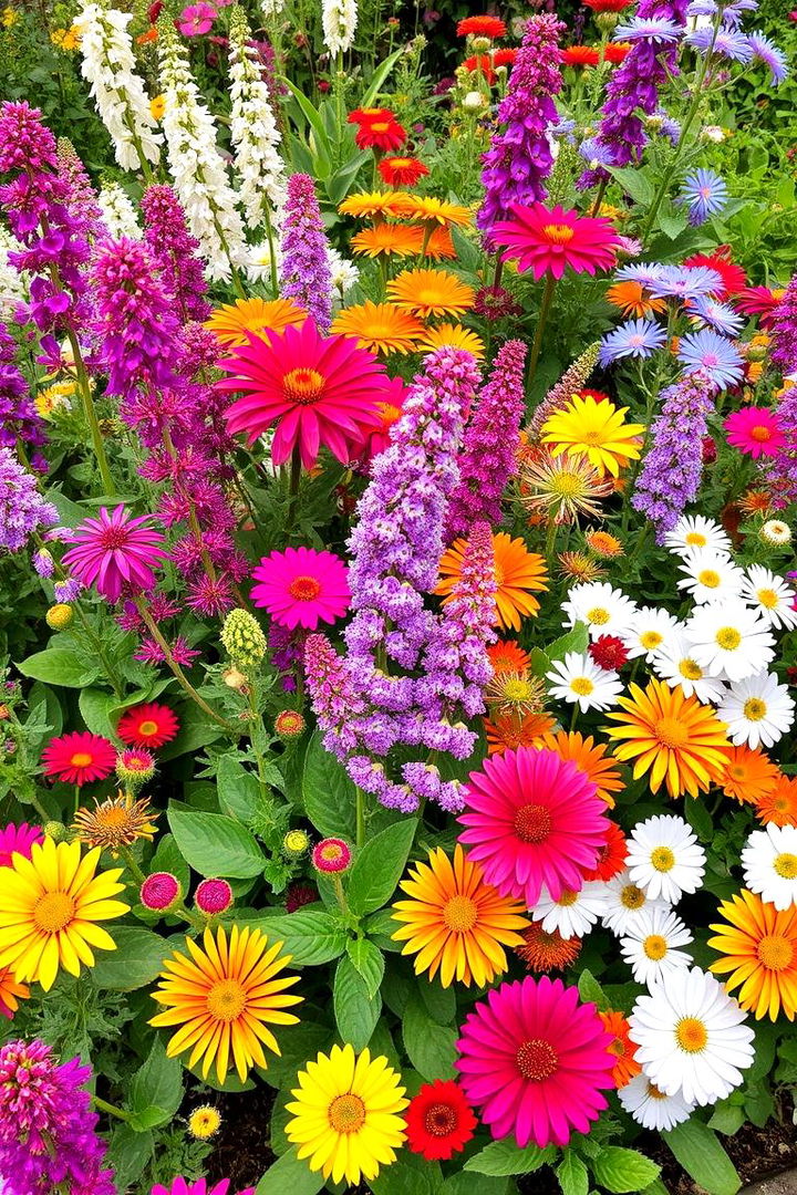 Vibrant Mixed Perennials - 22 Garden Centerpiece Ideas