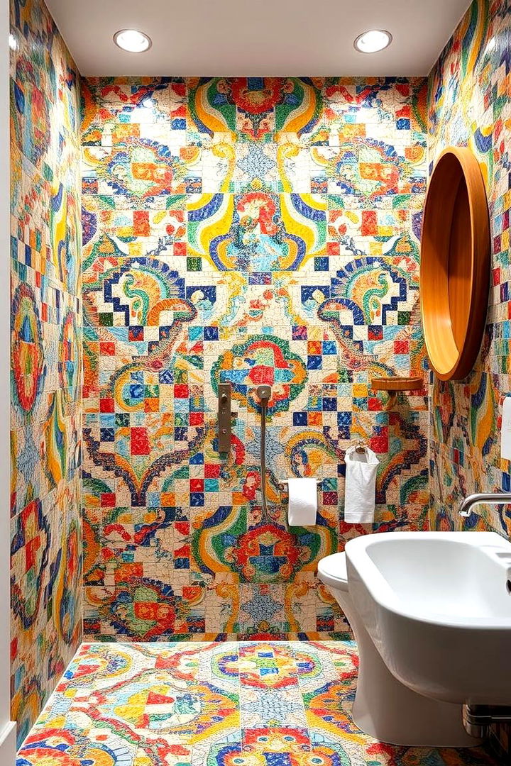 Vibrant Mosaic Patterns - 22 Bathroom Tile Ideas