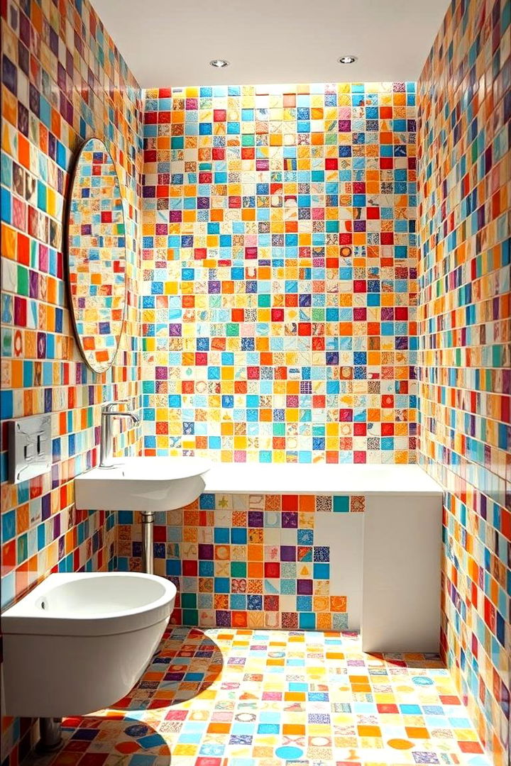 Vibrant Mosaic Tile Designs - 22 Bathroom Flooring Ideas