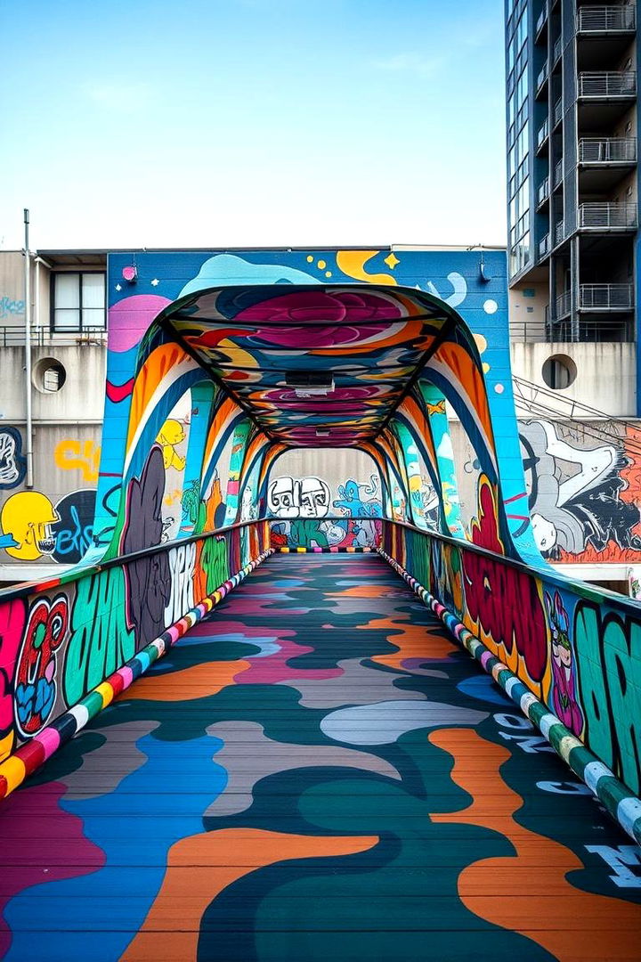 Vibrant Mural Inspired Bridge - 22 Elevated Walkway Ideas