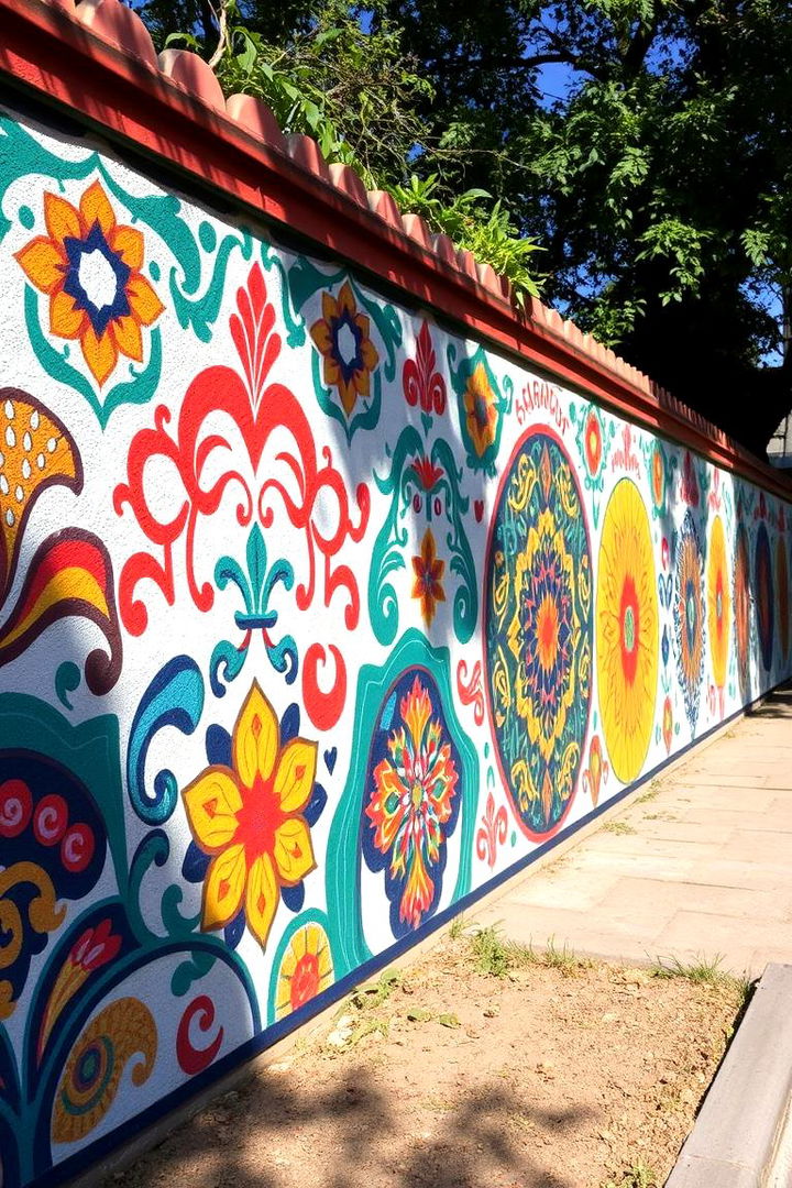 Vibrant Mural Walls - 22 front yard spanish style landscaping ideas