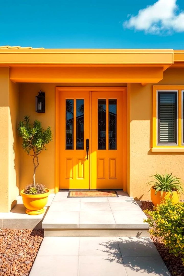 Vibrant Mustard - 22 Mid Century Front Door Colors
