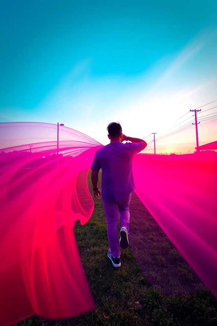 Vibrant Ombre Shades for Dynamic Transitions - 22 Patio Curtain Ideas