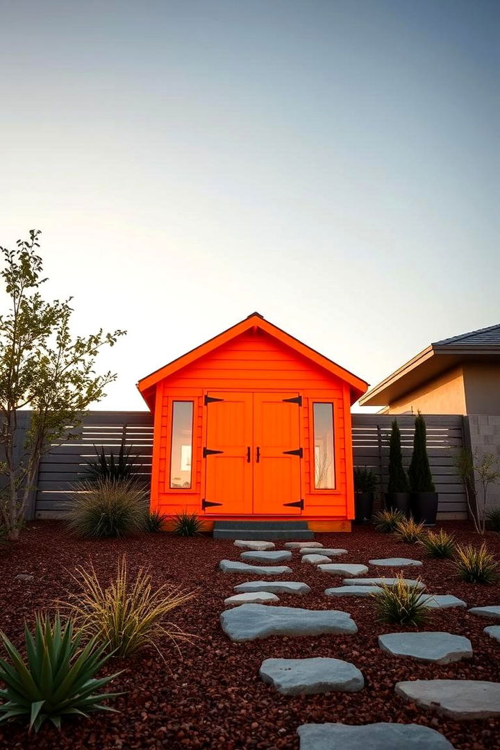 Vibrant Orange Energy - 22 Shed Color Ideas