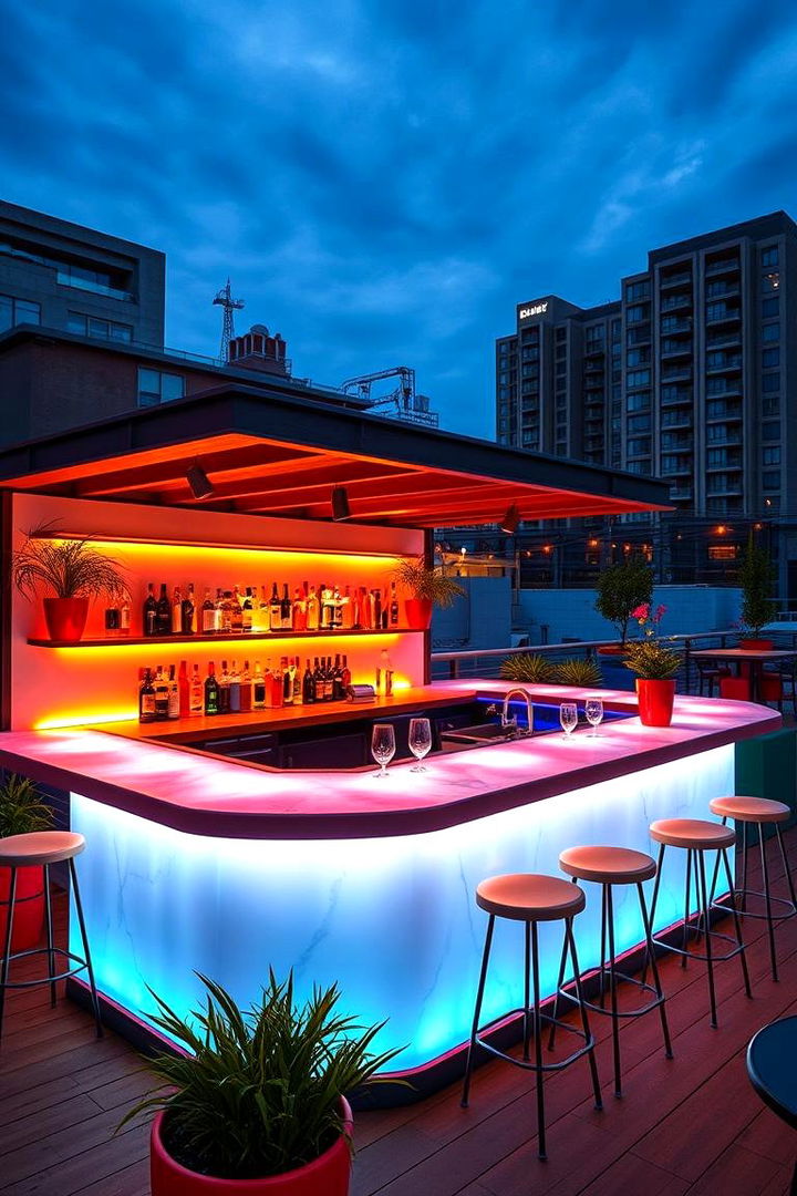 Vibrant Outdoor Bar - 22 2nd Floor Deck Ideas