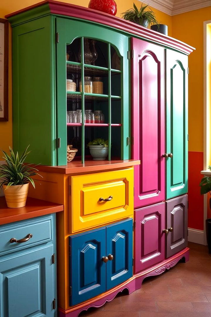 Vibrant Painted Cabinets - 22 Floor to Ceiling Cabinets Ideas