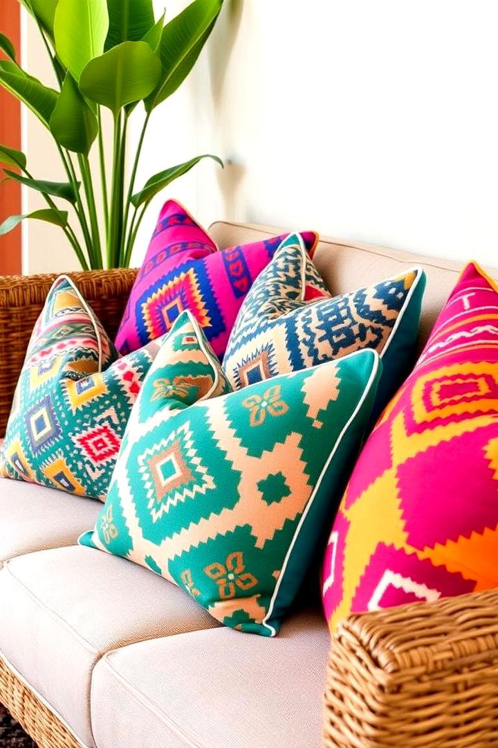 Vibrant Patterned Pillows - 22 Southwest Interior Design Ideas