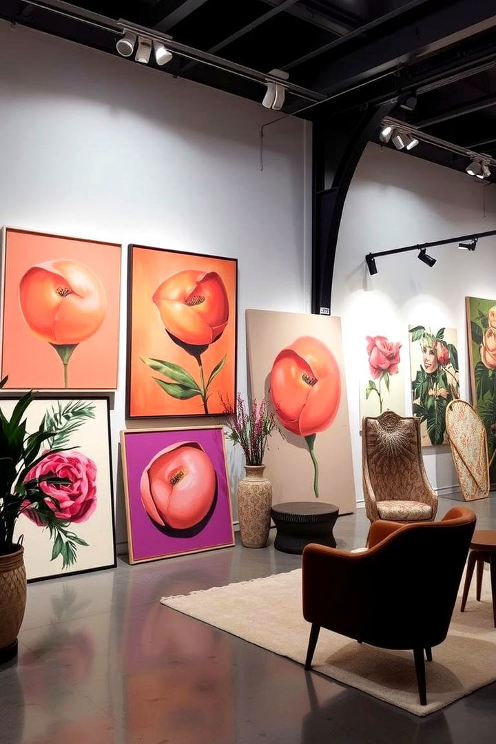 Vibrant Peach Art Pieces - 22 Peach Bedroom Ideas