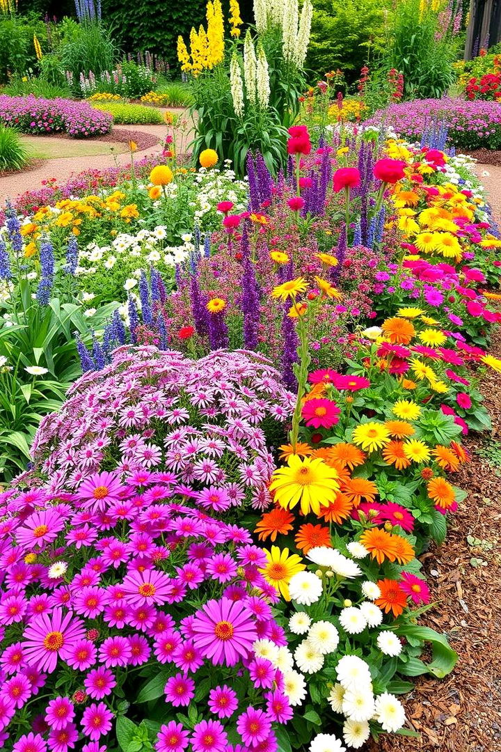 Vibrant Perennial Borders - 22 Small Walled Garden Ideas