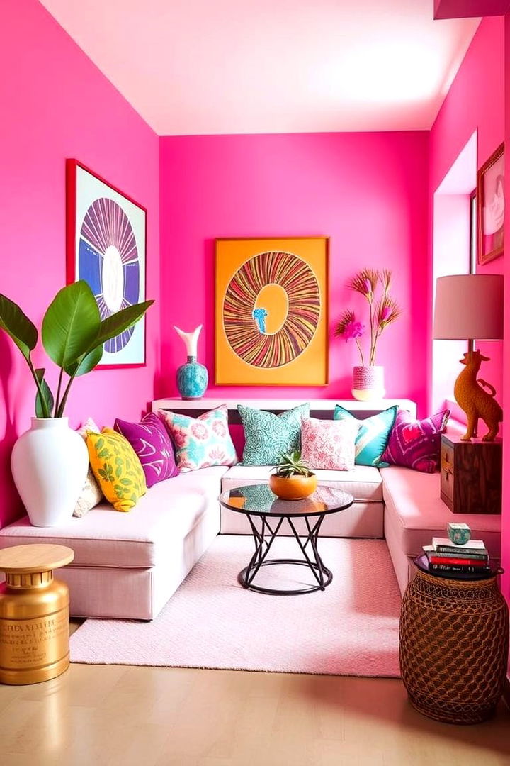 Vibrant Pink Accent Pieces - 22 Pink Bedroom Ideas