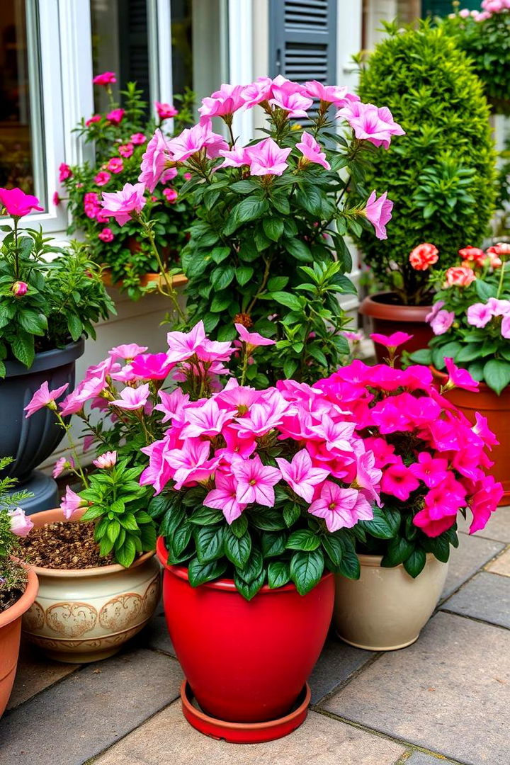 Vibrant Pink Container Gardens - 22 Pink Garden Ideas