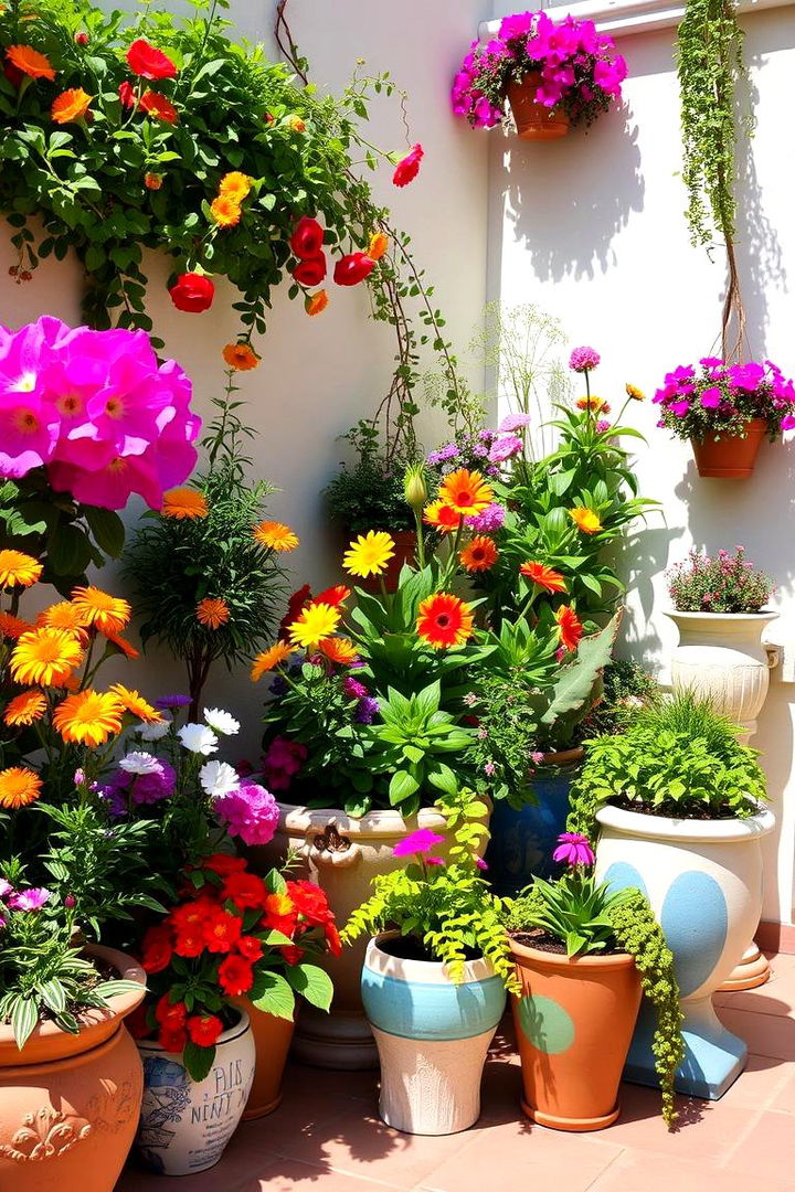 Vibrant Plant Haven - 22 Corner Patio Ideas