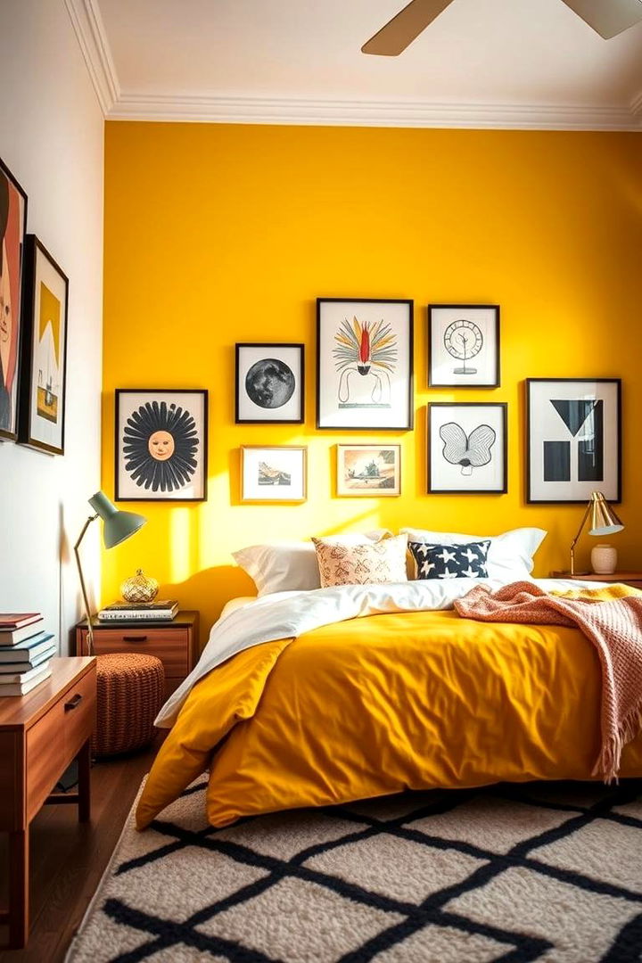 Vibrant Pop of Color - 22 Bedroom Painting Ideas With Two Colors