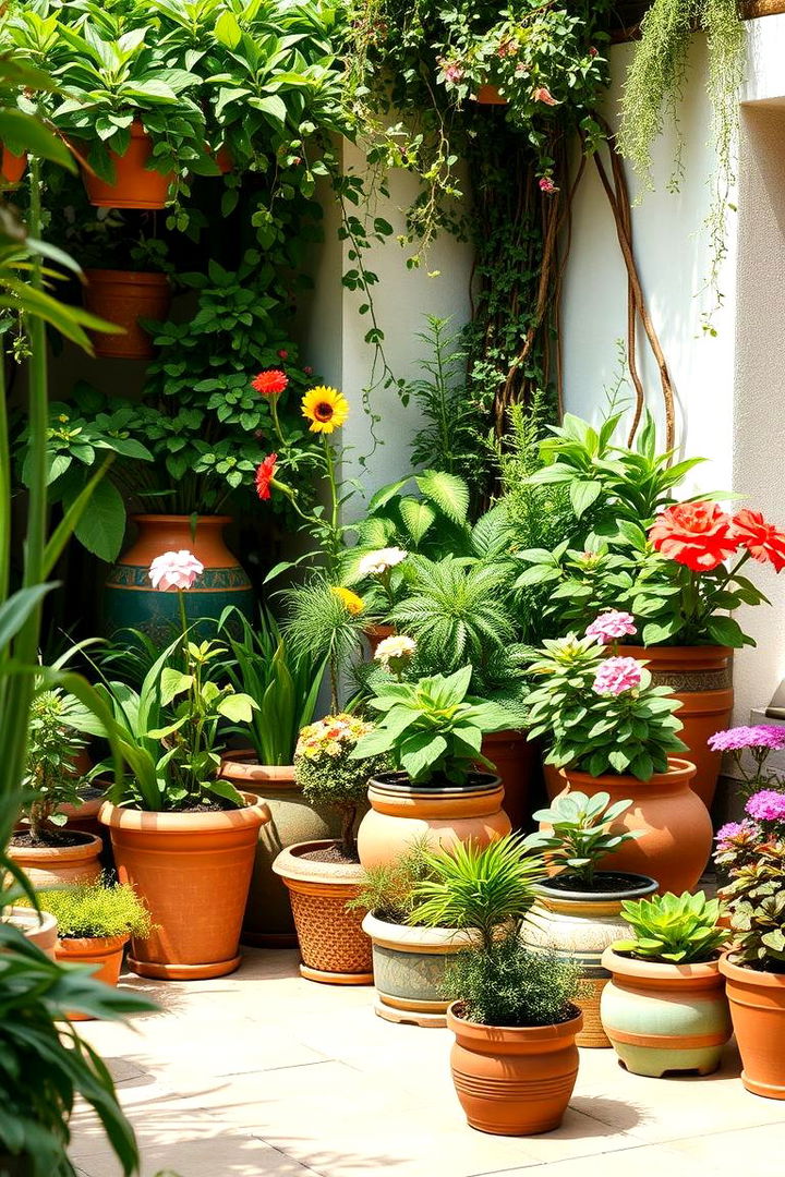Vibrant Potted Plants - 22 Boho Patio Ideas