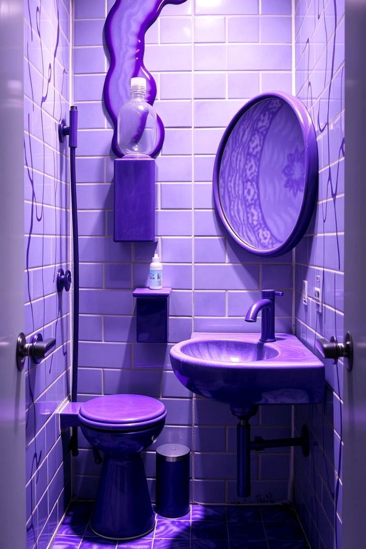 Vibrant Purple Ceramic Fixtures - 22 Purple Bathroom Ideas