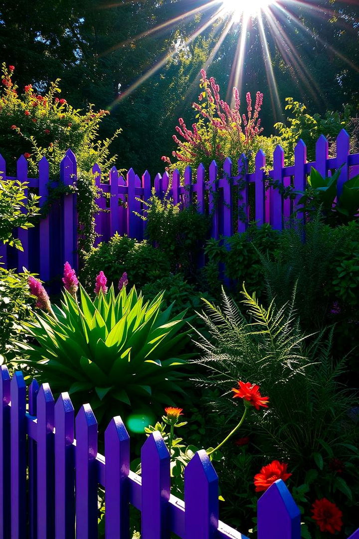Vibrant Purple Statements - 22 Garden Fence Colour Ideas
