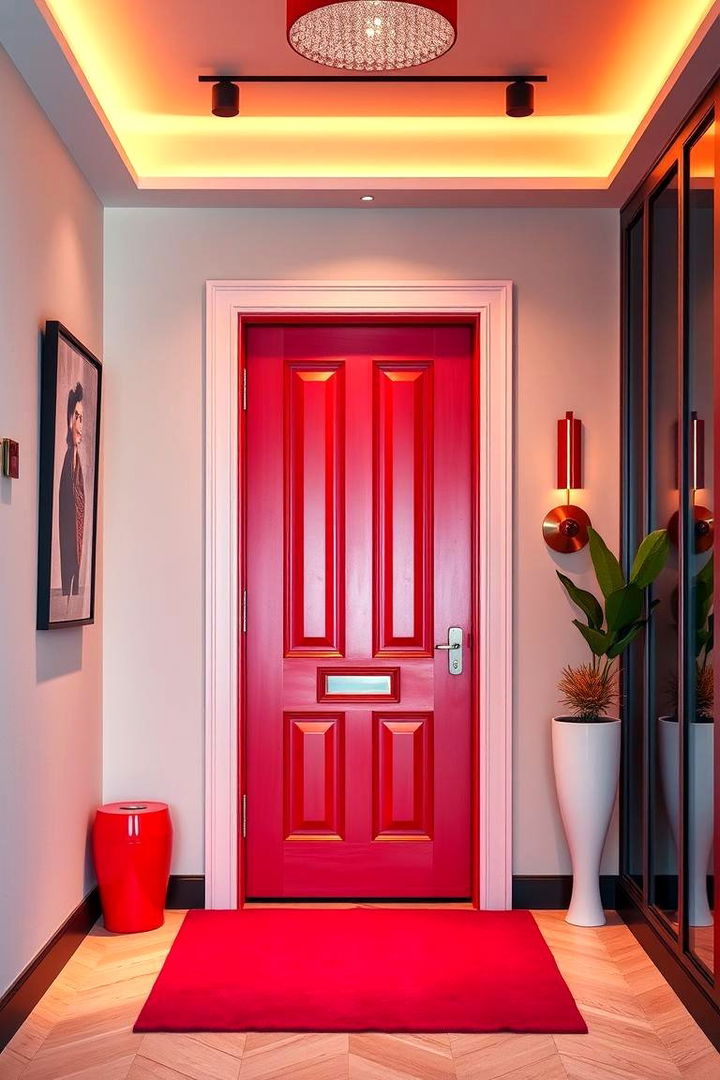 Vibrant Red Accents - 22 Interior Door Color Ideas