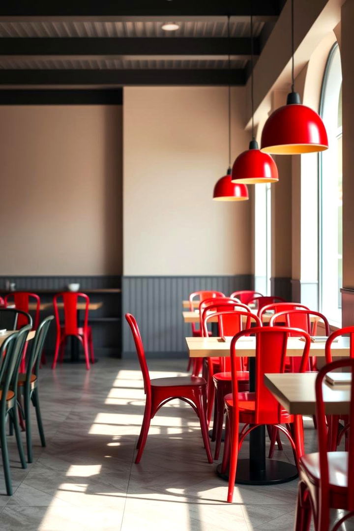 Vibrant Red Dining Chairs - 22 Red Dining Room Ideas