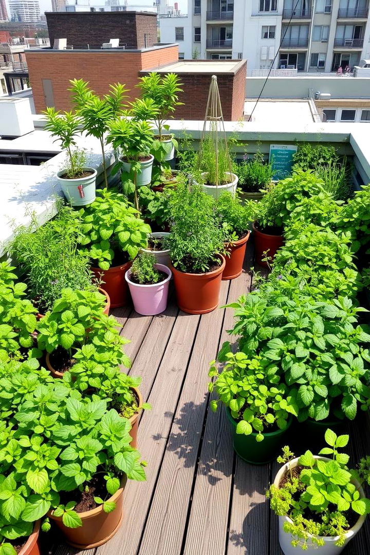 Vibrant Rooftop Herb Garden - 22 Rooftop Greenhouse Ideas