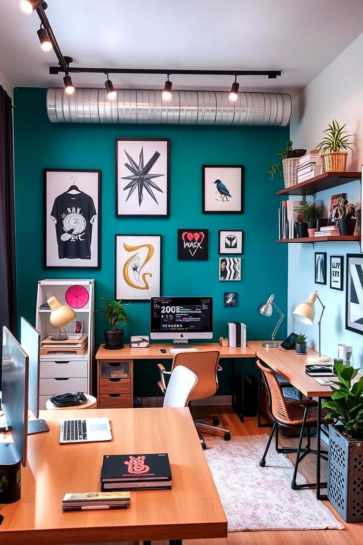Vibrant Teal Burst - 22 Accent Wall Colors