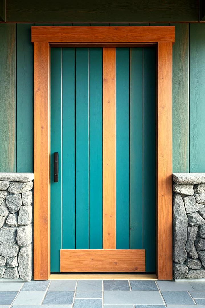 Vibrant Teal Impact - 22 Cedar Front Door Colors Ideas