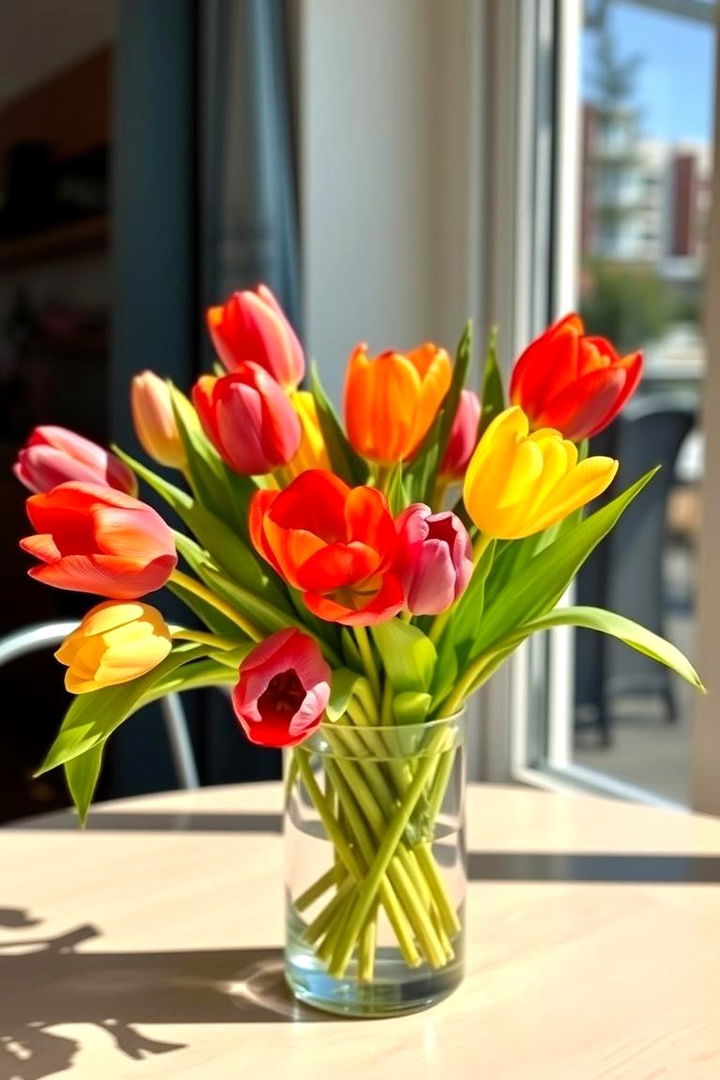 Vibrant Tulip Display - 22 Flower Centerpiece Ideas